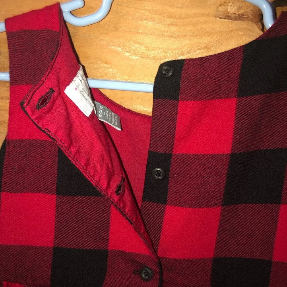Buffalo Plaid red/black The Children’s Place lined dress 18-24 Months - Picture 6 of 8